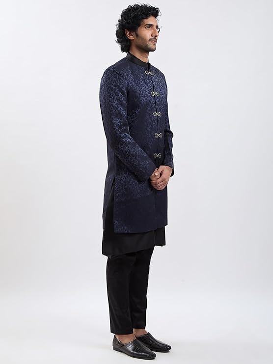 Men's Kurta Indo-Western Sherwani Trouser Set - Image 3