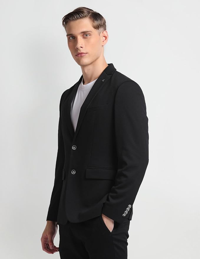 Men Solid Single Breasted Casual Blazer - Image 5