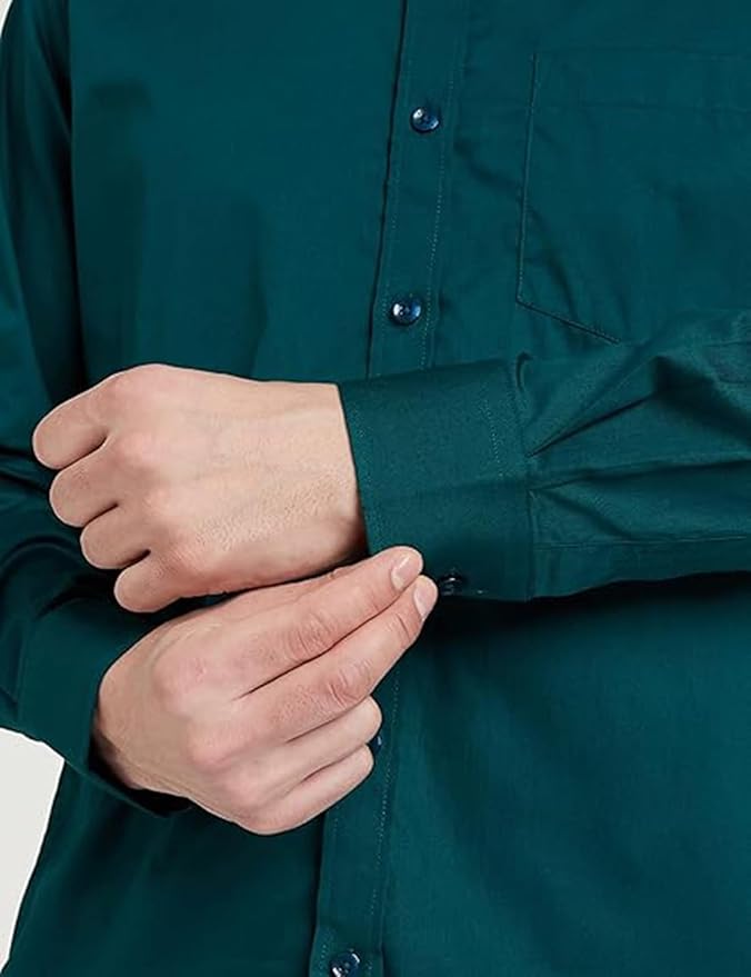 Symbol Men's Solid Cotton Formal Shirt - Image 4