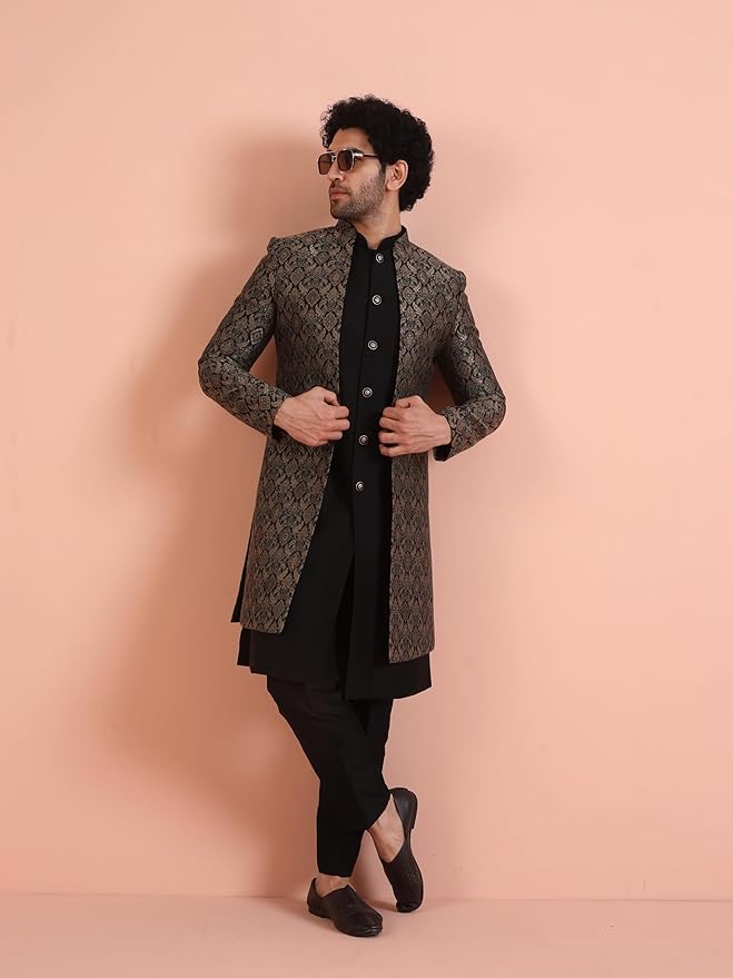Indowestern Sherwani Trouser Set - Image 5