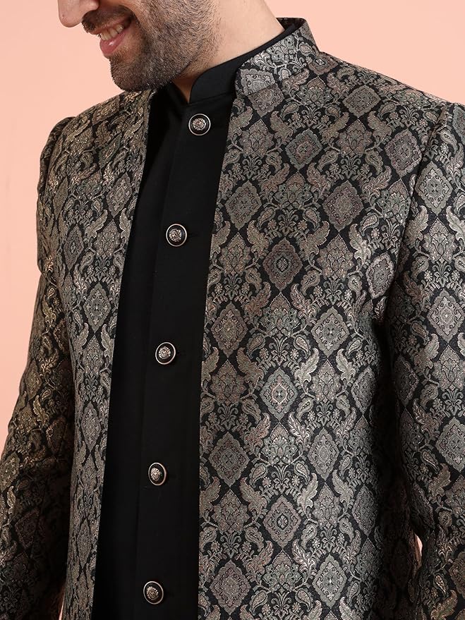Indowestern Sherwani Trouser Set - Image 4